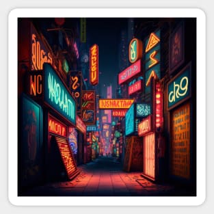 Neon City Sticker